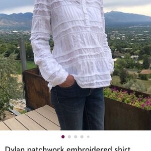 Dylan White Textured Shirt Jacket